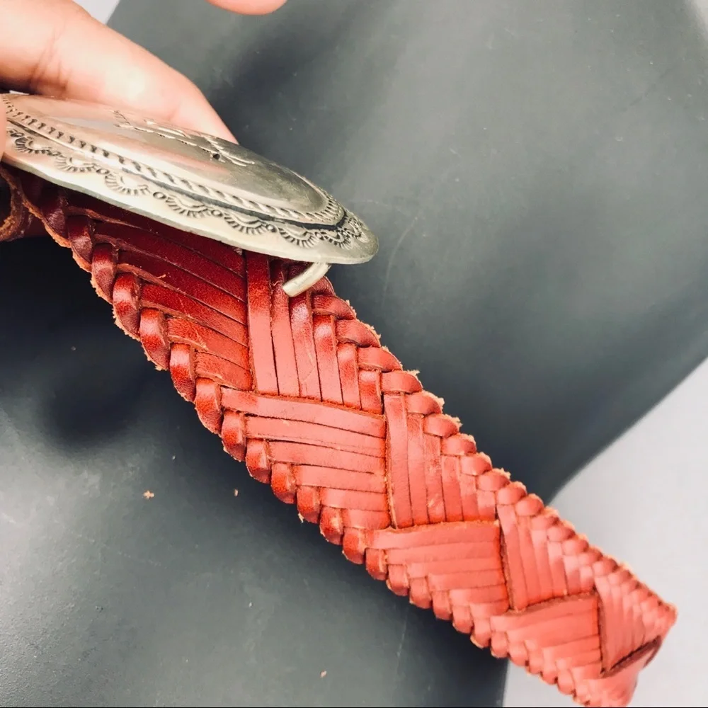 STRAIGHT OUTTA MEXICO SILVER/ LEATHER BELT